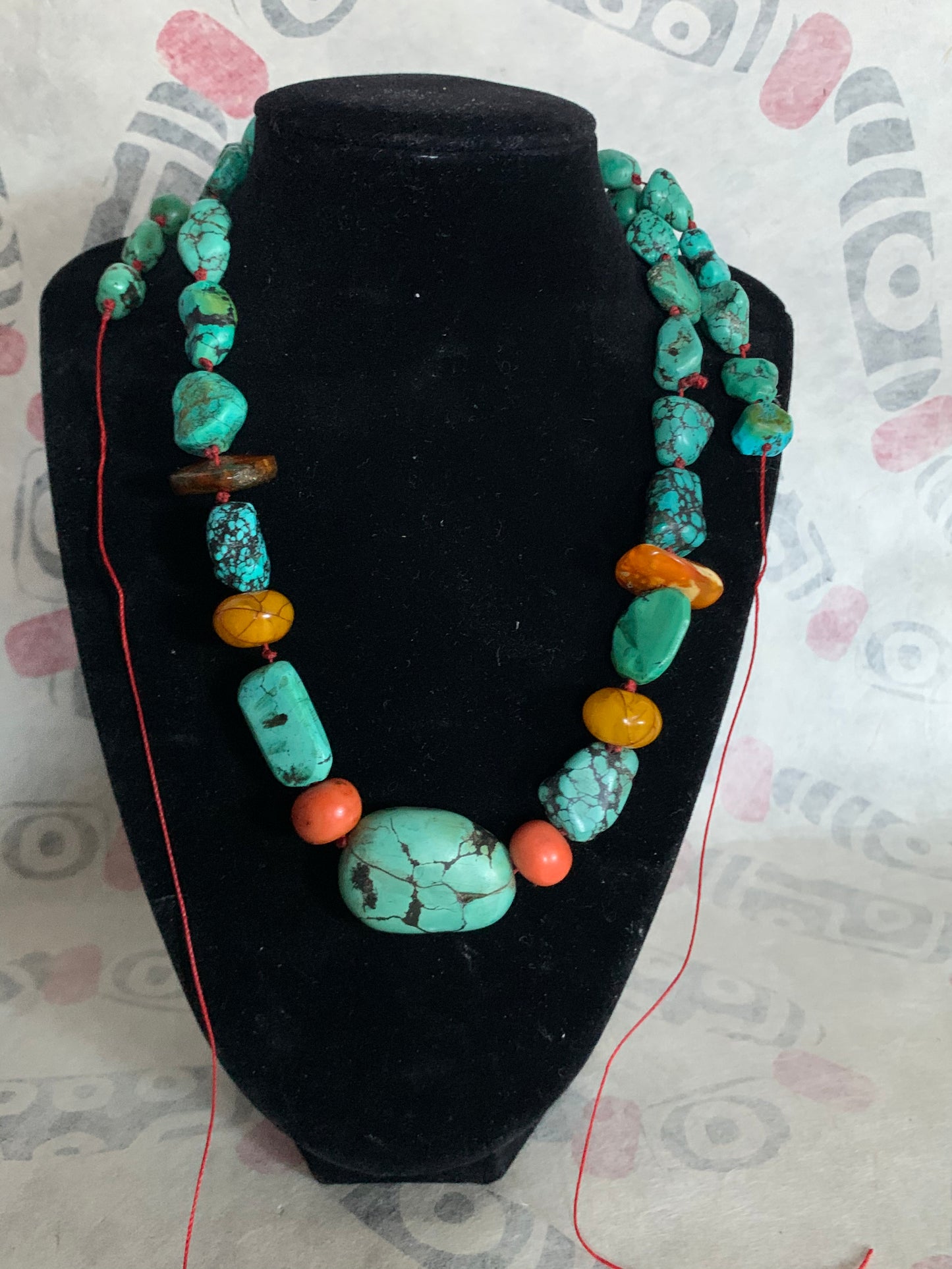 Necklace with vintage Turquoise beads