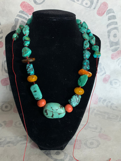 Necklace with vintage Turquoise beads