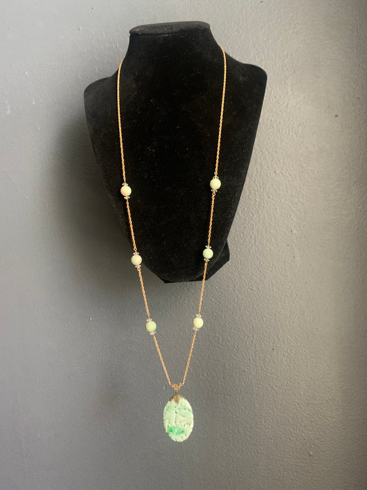 A jade necklace