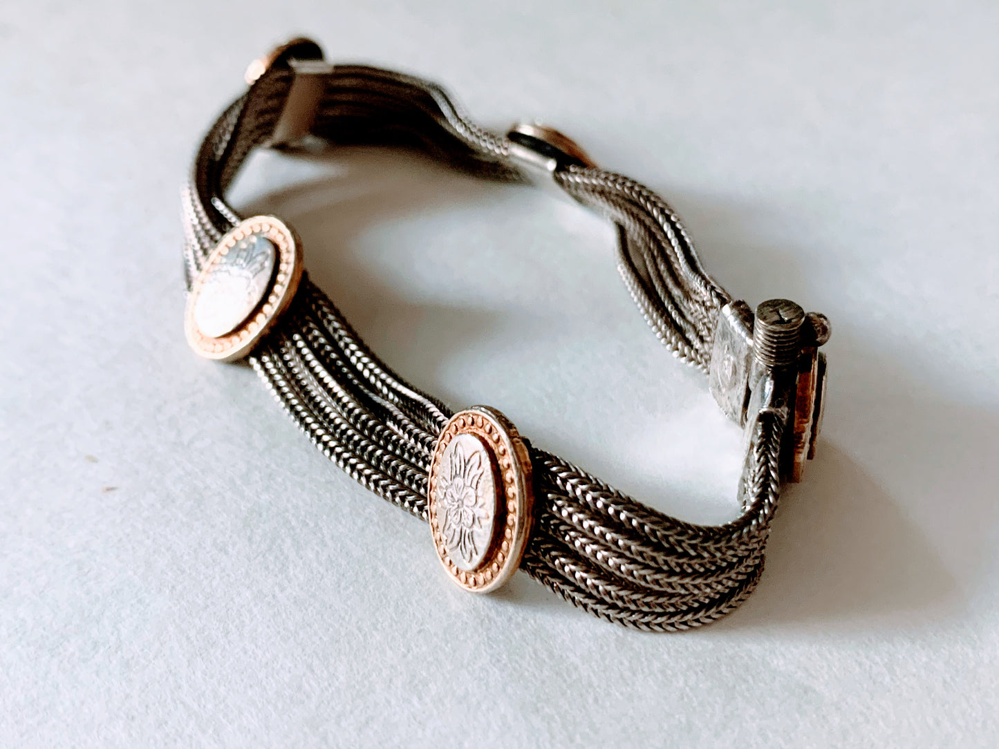 A vintage silver bracelet