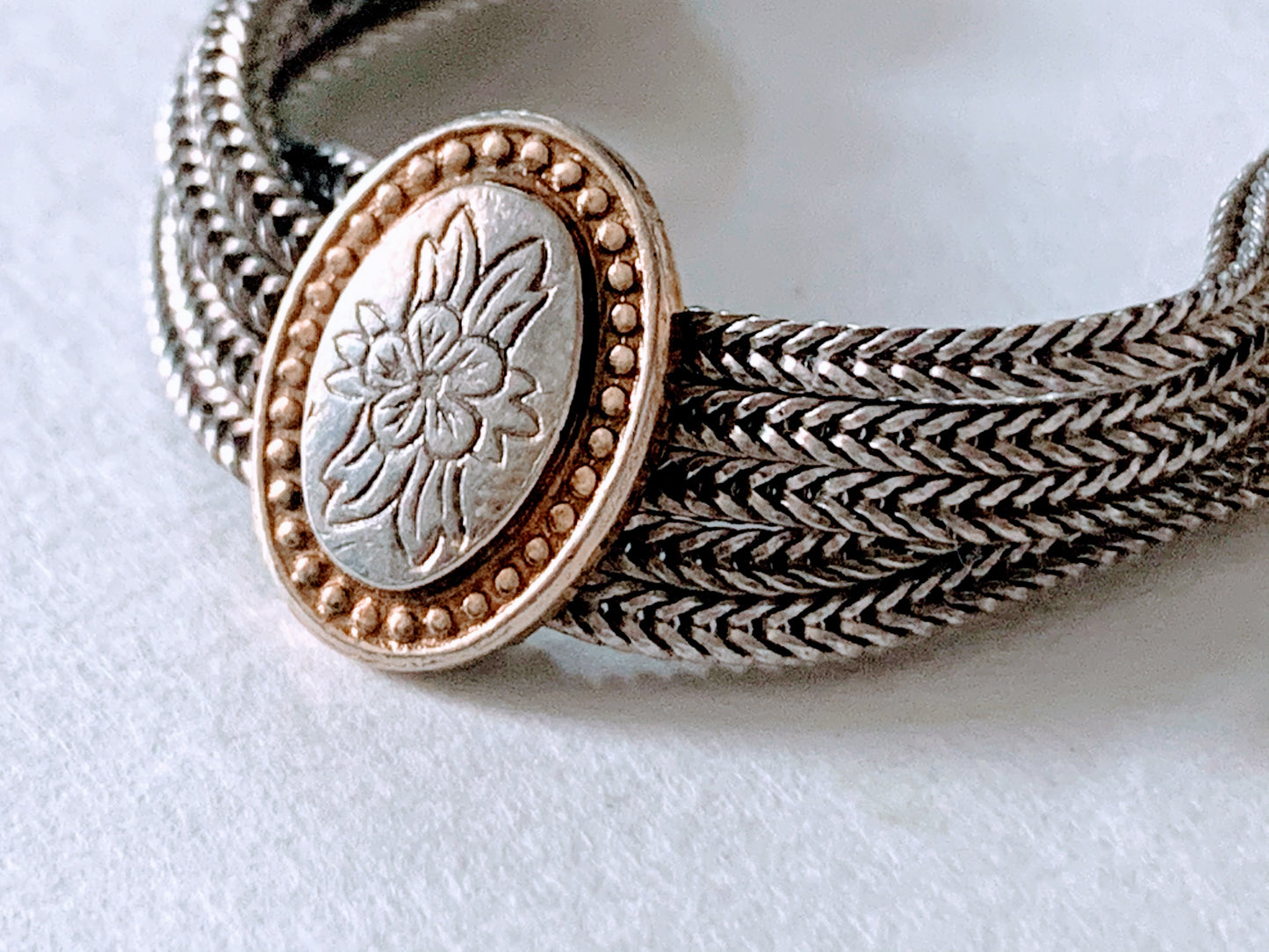 A vintage silver bracelet