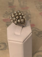 Vintage pearl and diamond ring