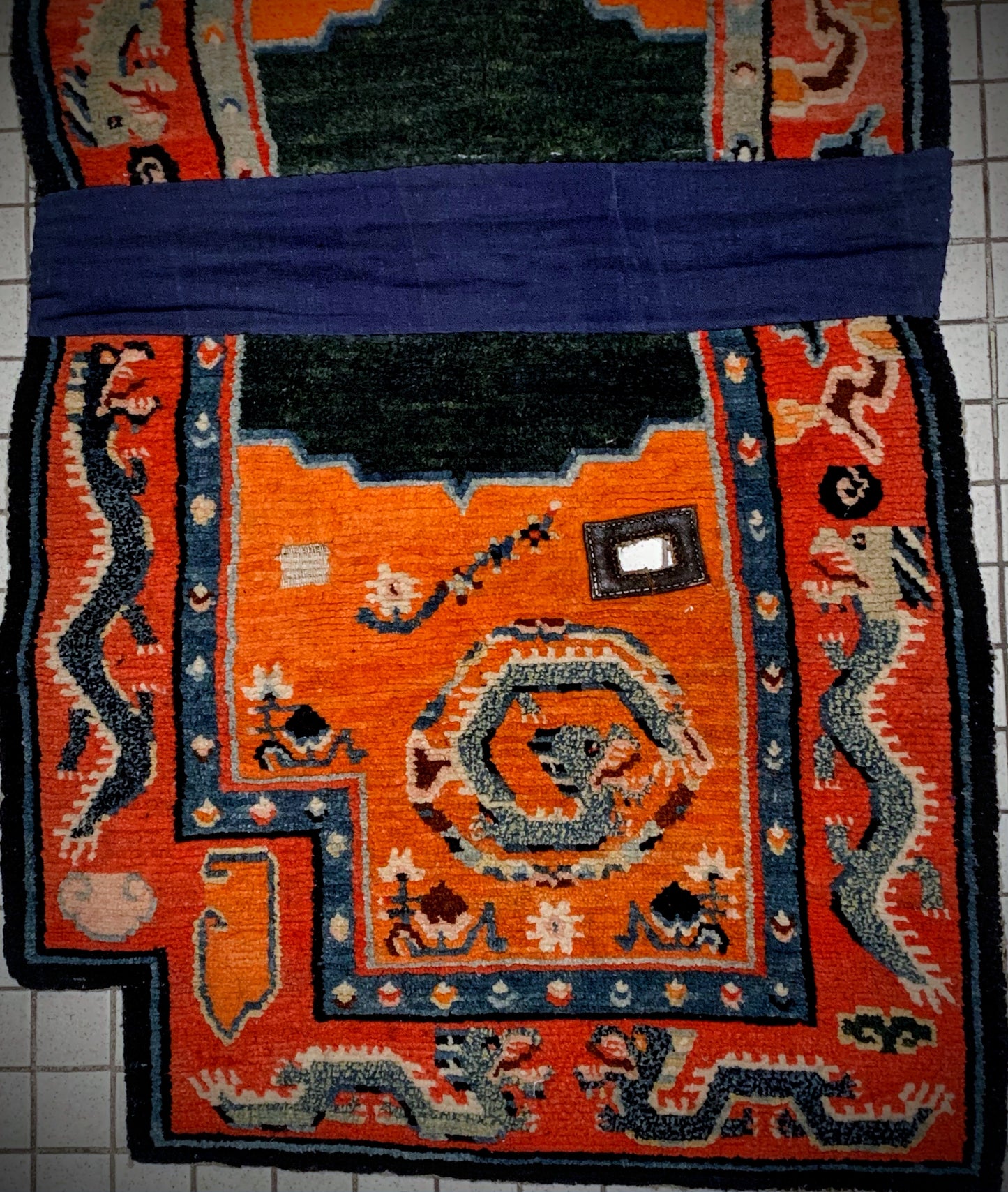 Antique Tibetan horse carpet