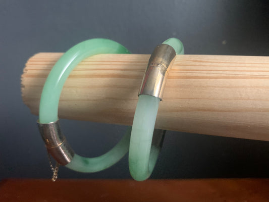 Vintage jade glass bangles