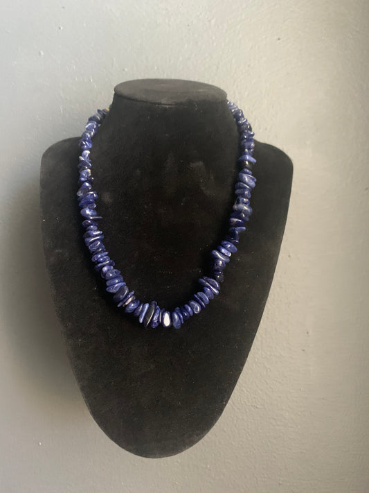 A vintage lapis nugget necklace