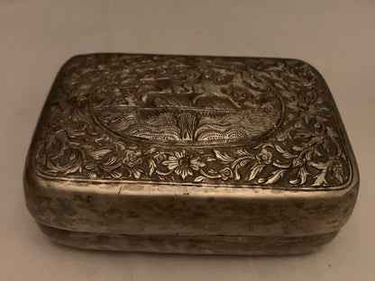 A silver repousse box