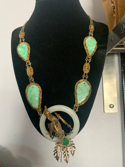 A jade necklace