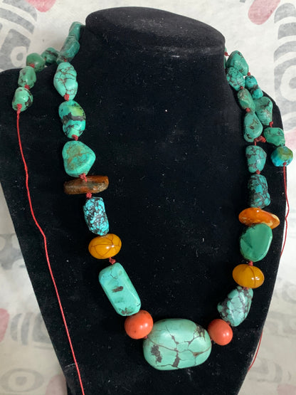 Necklace with vintage Turquoise beads