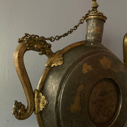 An antique Tibetan beer pitcher