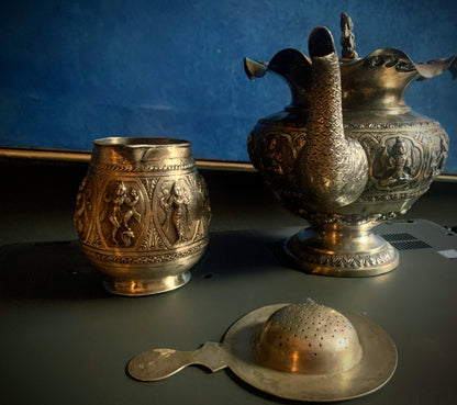 A silver tea set
