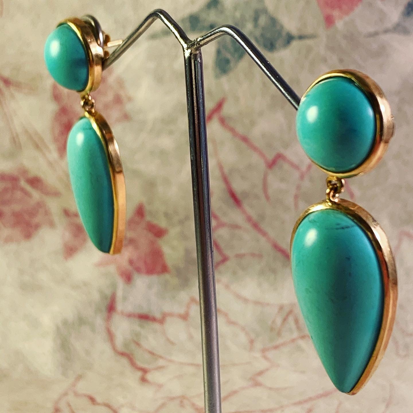 Vintage modern turquoise earrings
