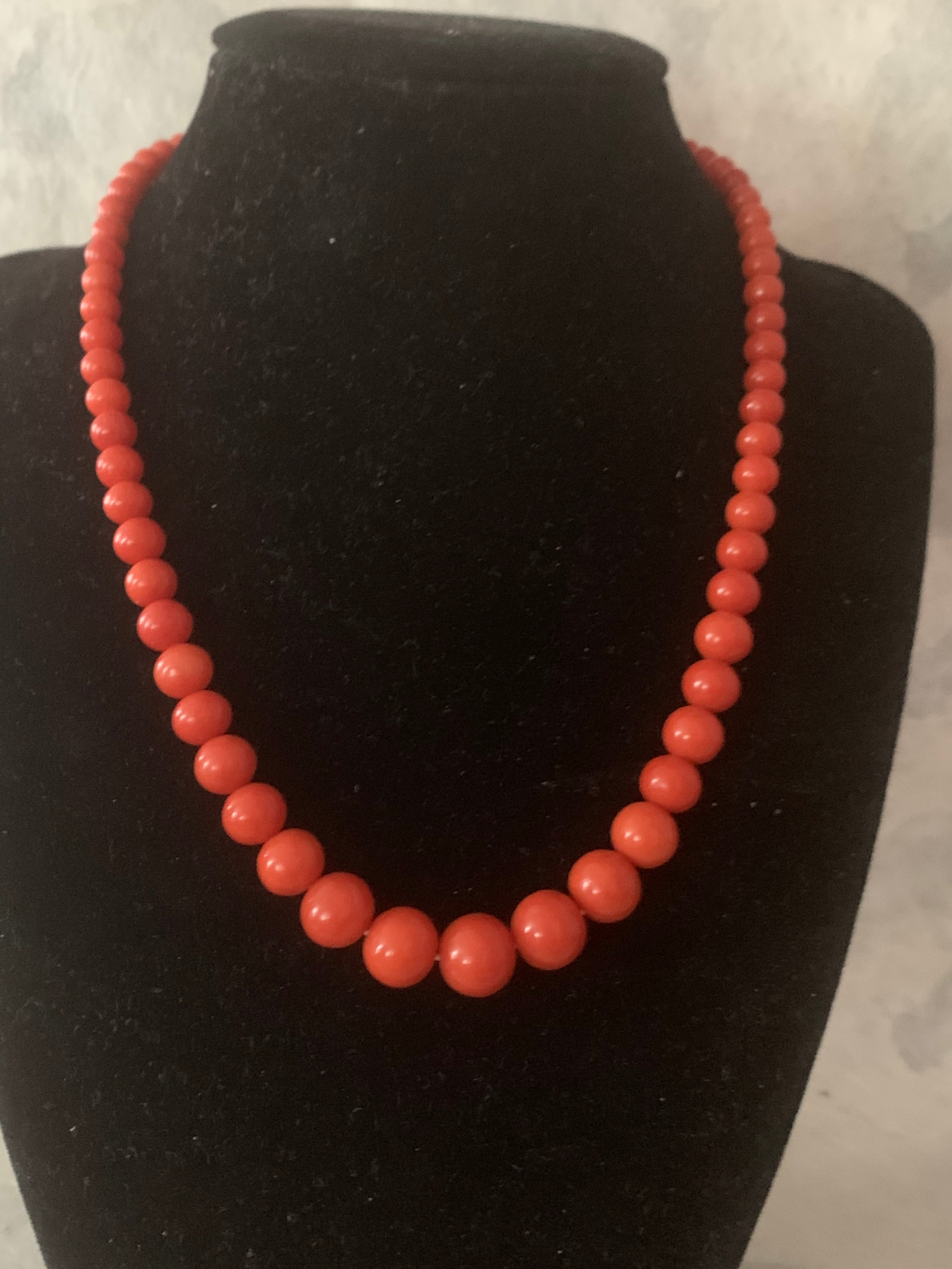 Antique Victorian Coral Necklace, Carved Coral Clasp, 9k Gold, 6-stranded  Torsade, Silk, Natural Mediterranean Salmon Beads, 39.8 Grm Tw - Etsy