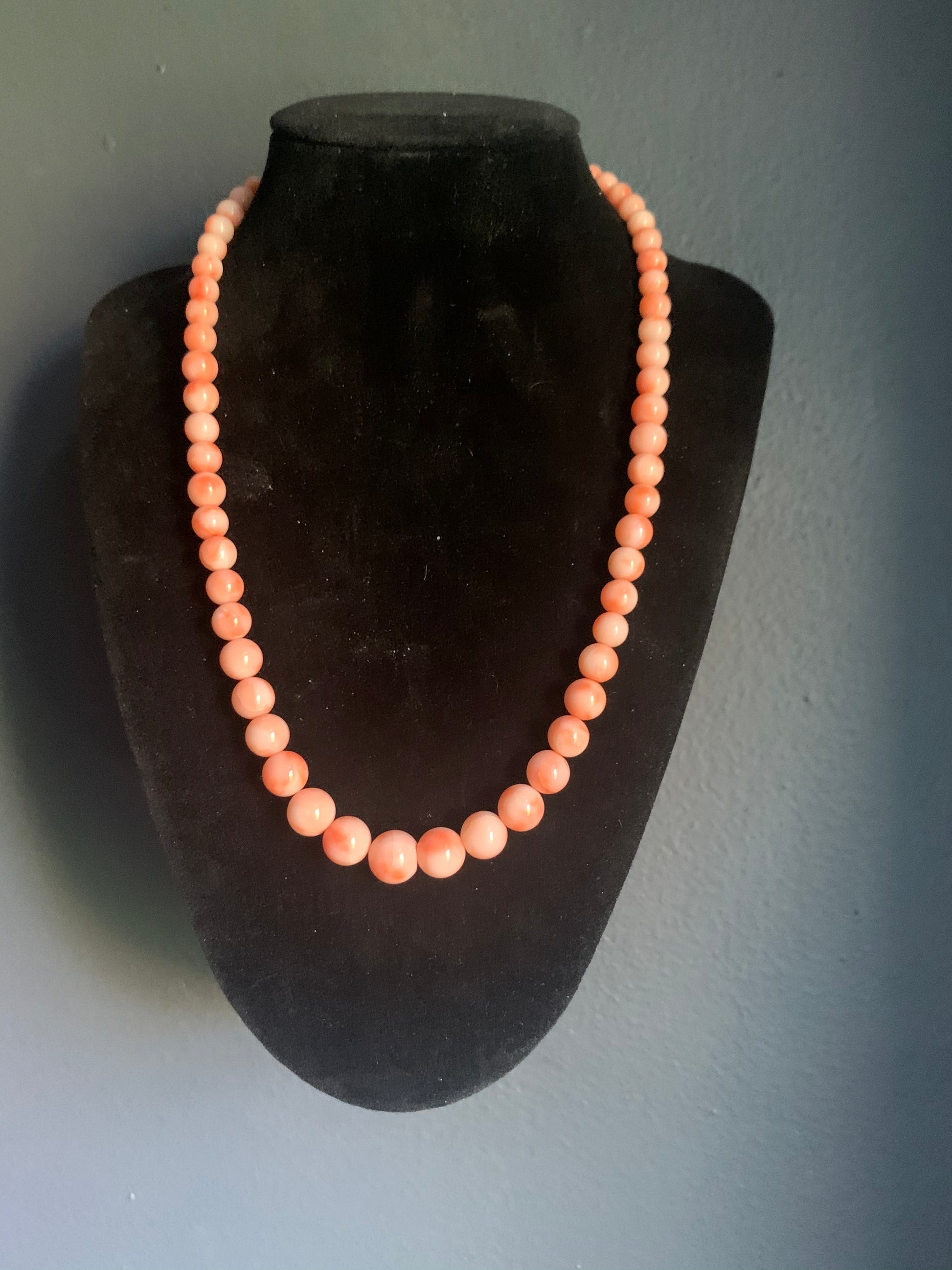 Angel skin coral bead necklace – Tibetan Keepsakes