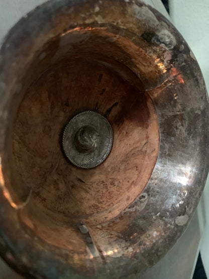 Wooden Tibetan bowls with silver details