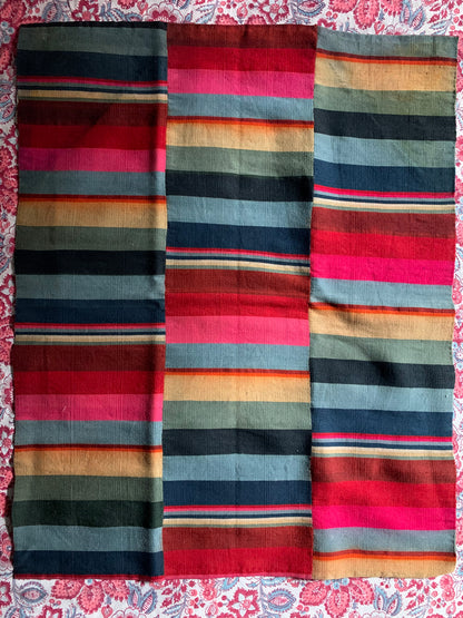 An antique Tibetan woman’s hand-woven, woolen apron - pangden.