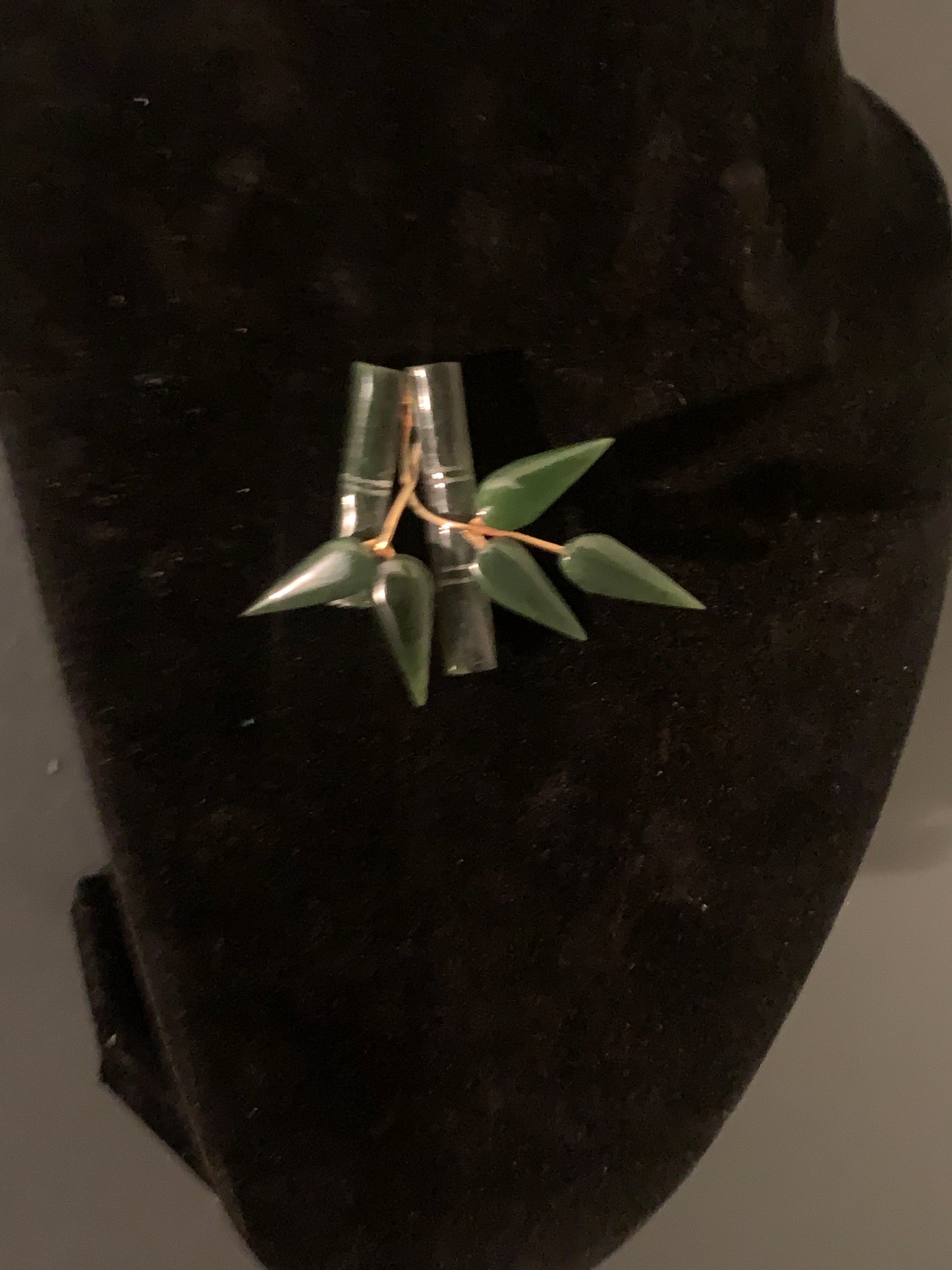 A vintage jade brooch