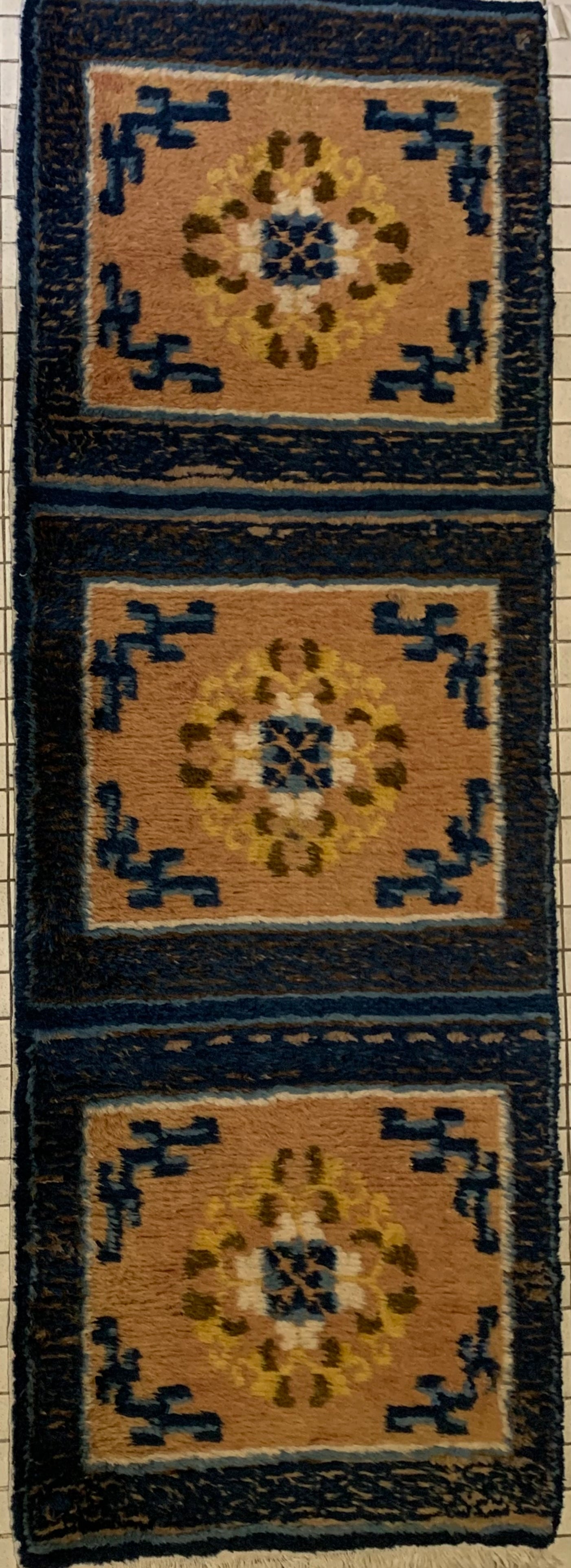 Antique Tibetan monastery rug