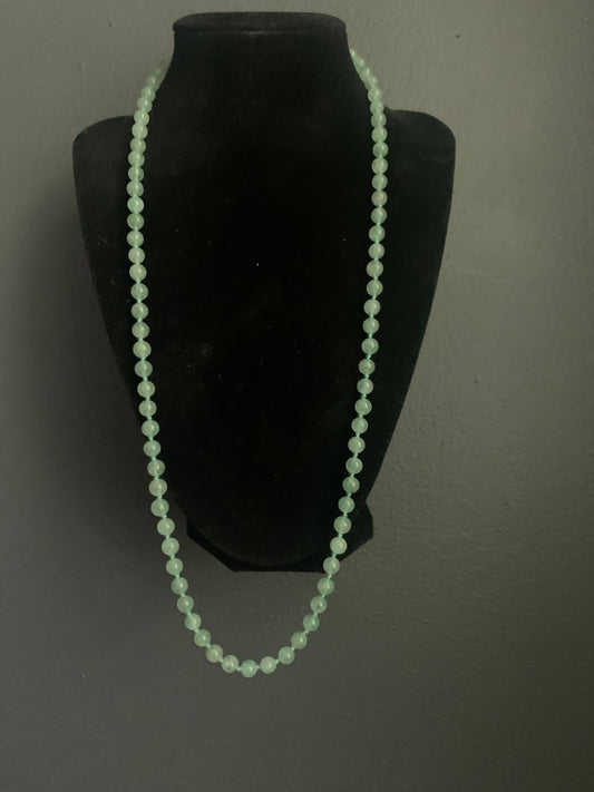 A jade necklace