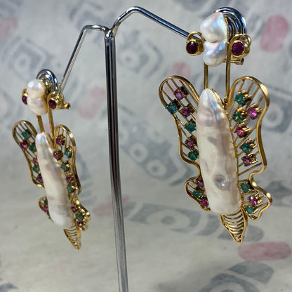 Vintage butterfly ear rings