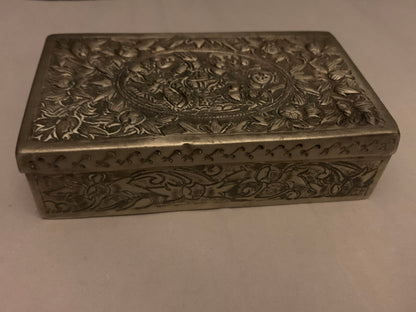 A silver repousse box