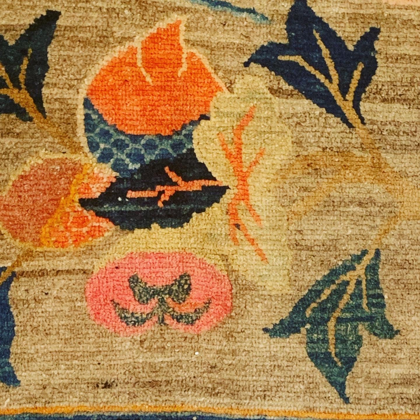 An antique Tibetan rug