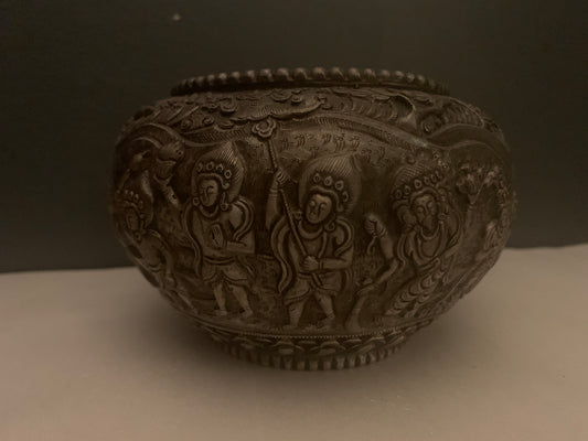 A silver bowl