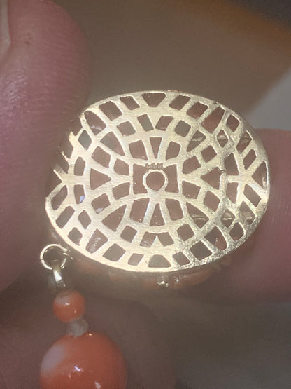 Coral necklace with 14k coral clasp