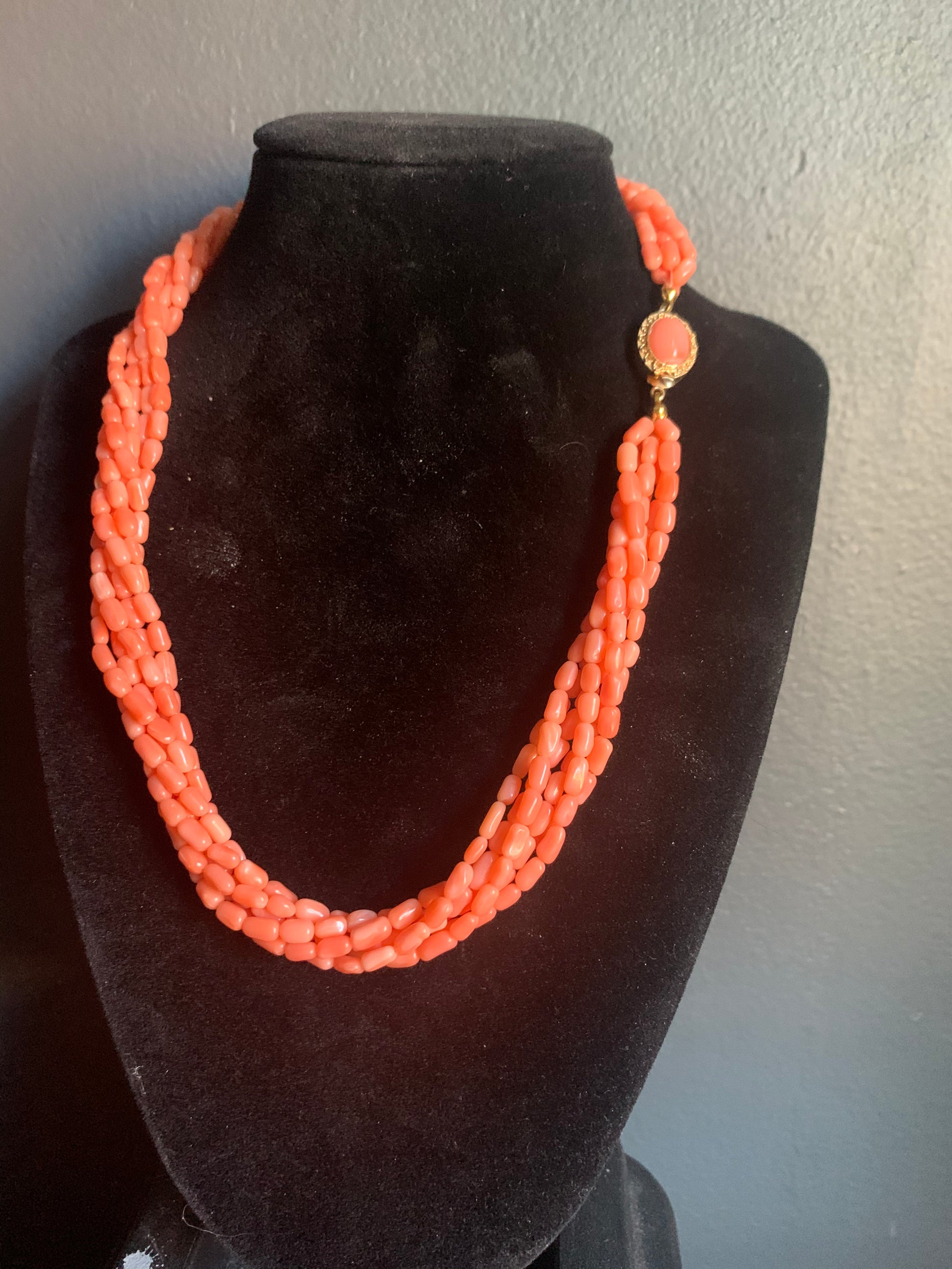 two strand vintage Tibetan coral necklace – Tibetan Keepsakes