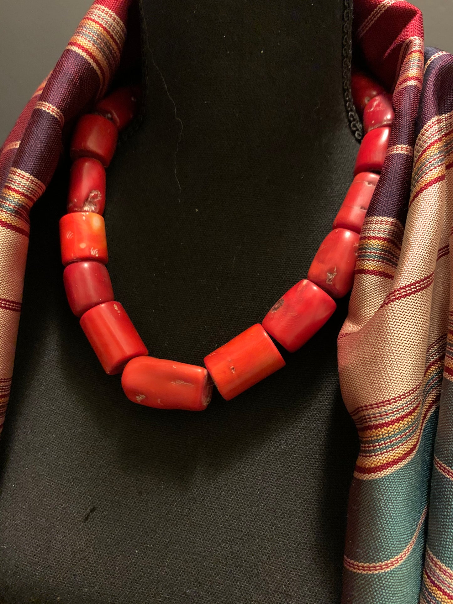 A coral necklace