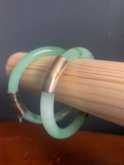Vintage jade glass bangles