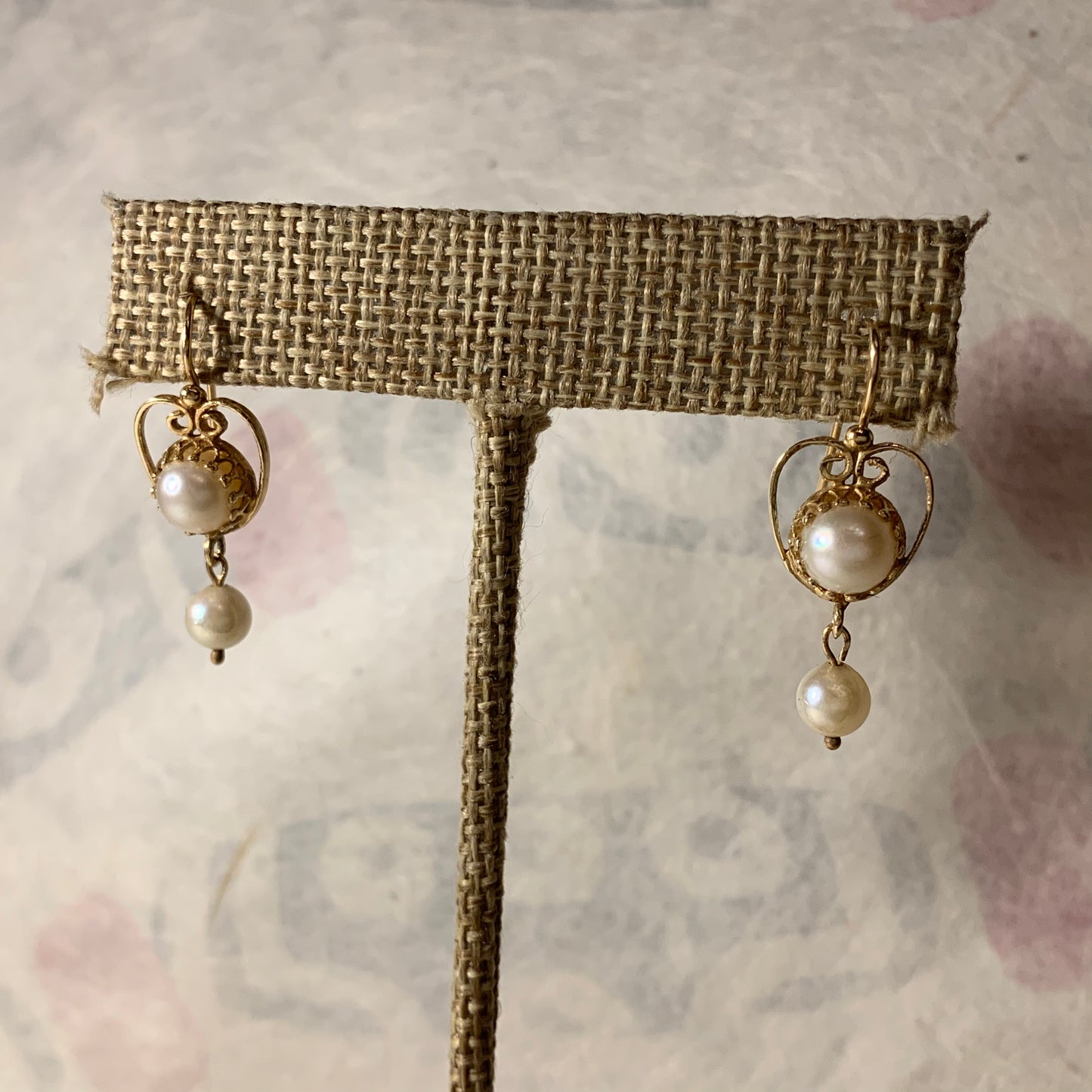 Vintage pearl earrings