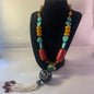 A boho necklace with vintage beads