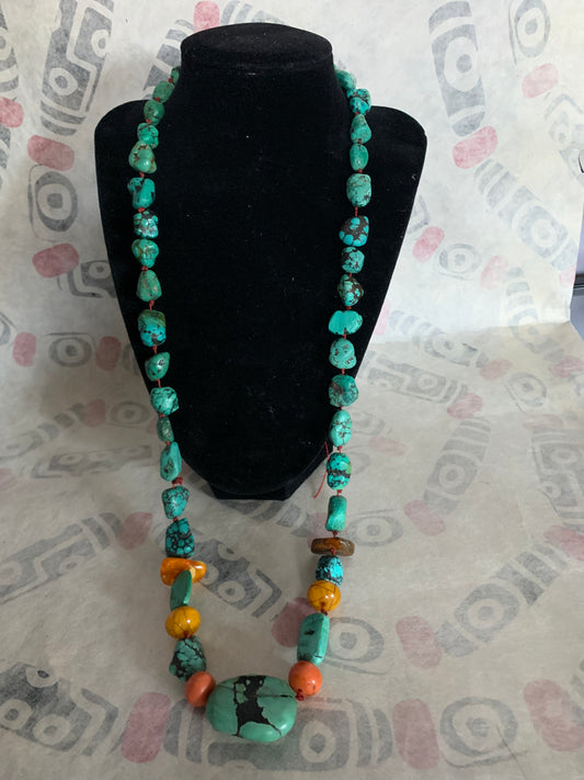 Necklace with vintage Turquoise beads