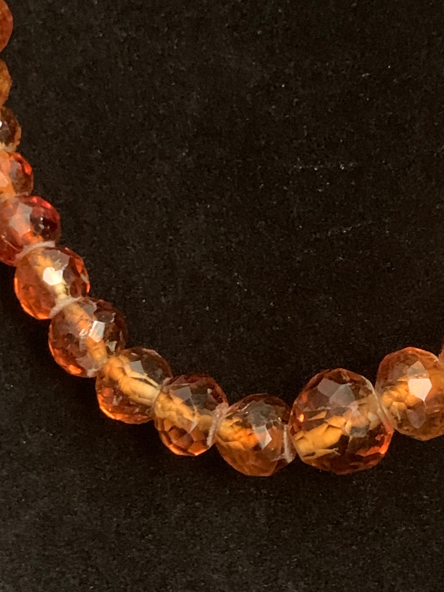 Vintage faceted amber necklace