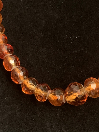 Vintage faceted amber necklace