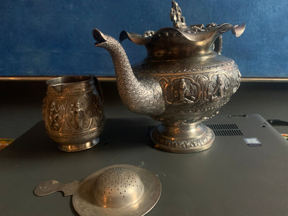 A silver tea set