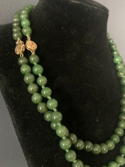 A jade necklace