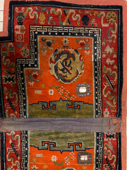 An antique Tibetan saddle rug