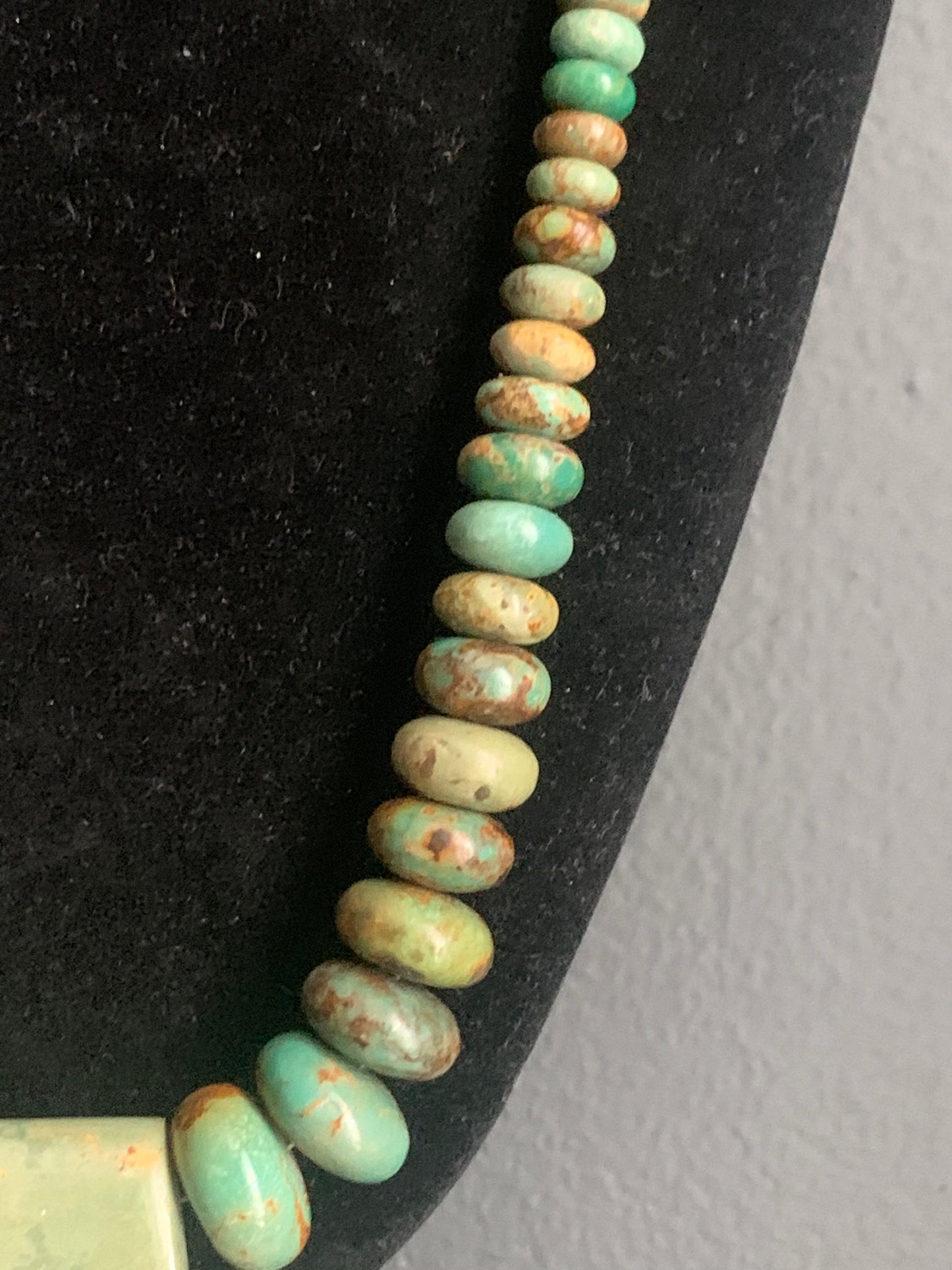A turquoise necklace