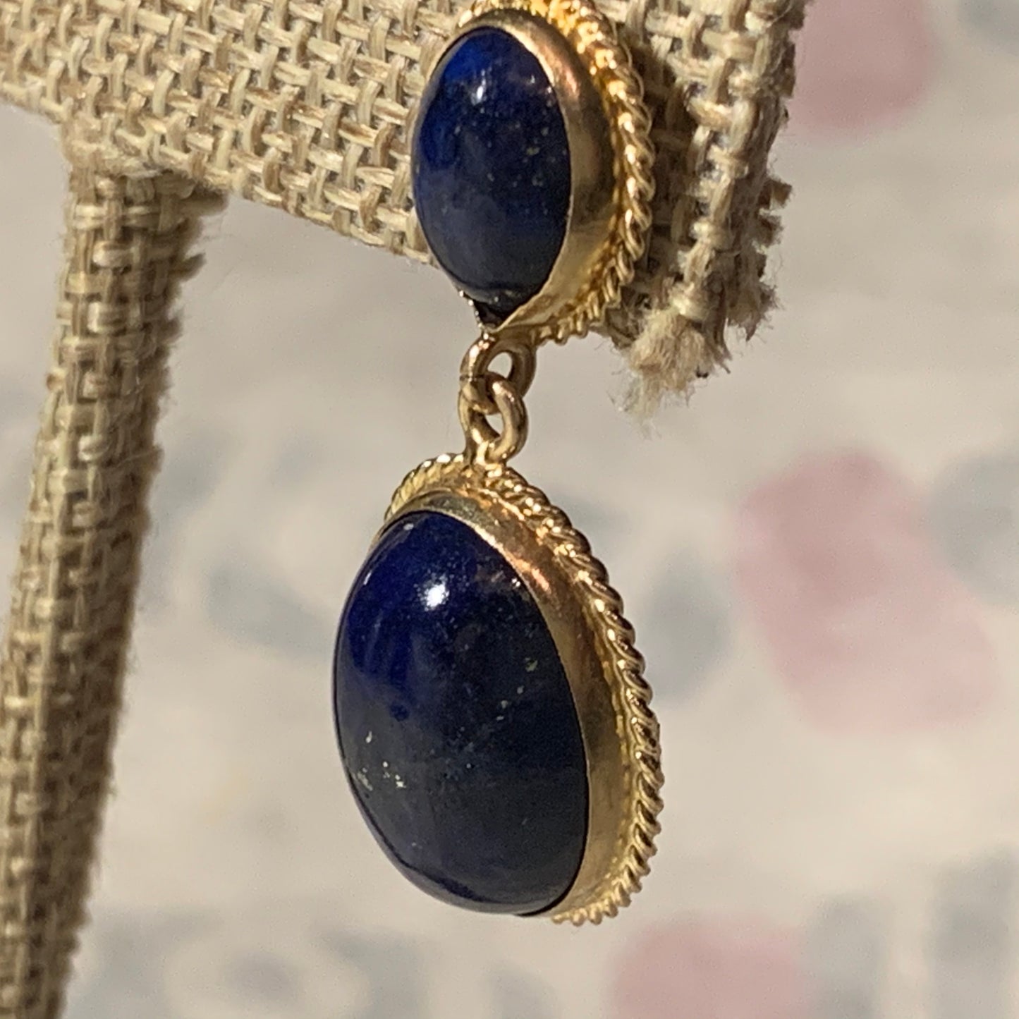 Lapis lazuli gold earrings