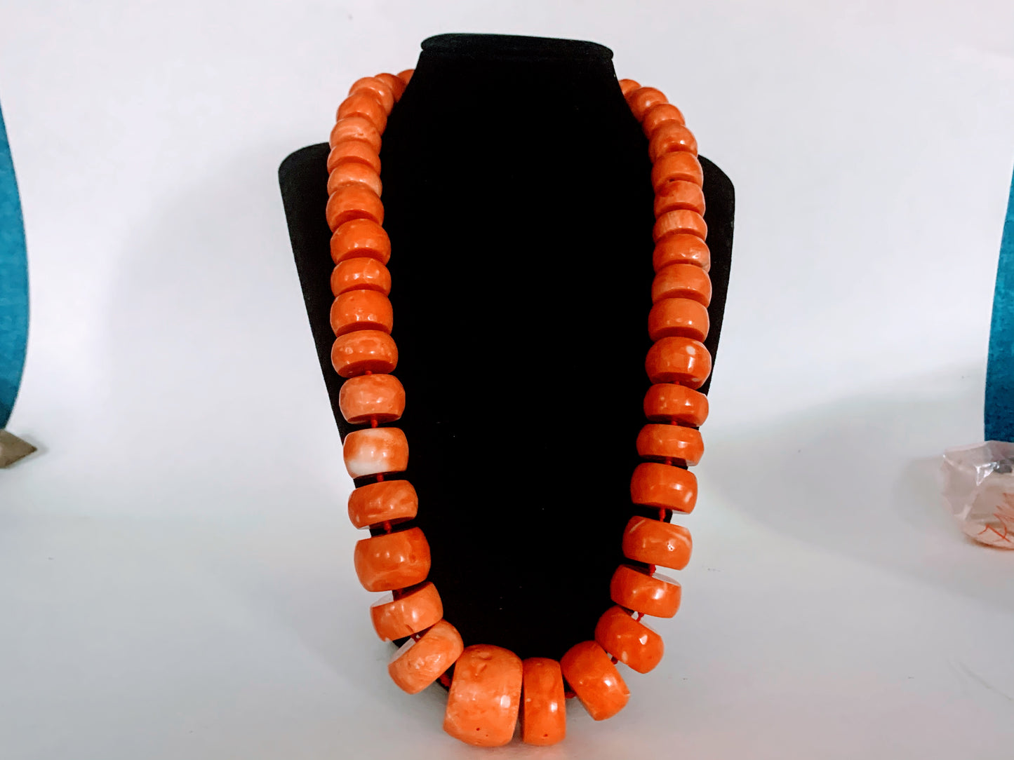 A coral necklace