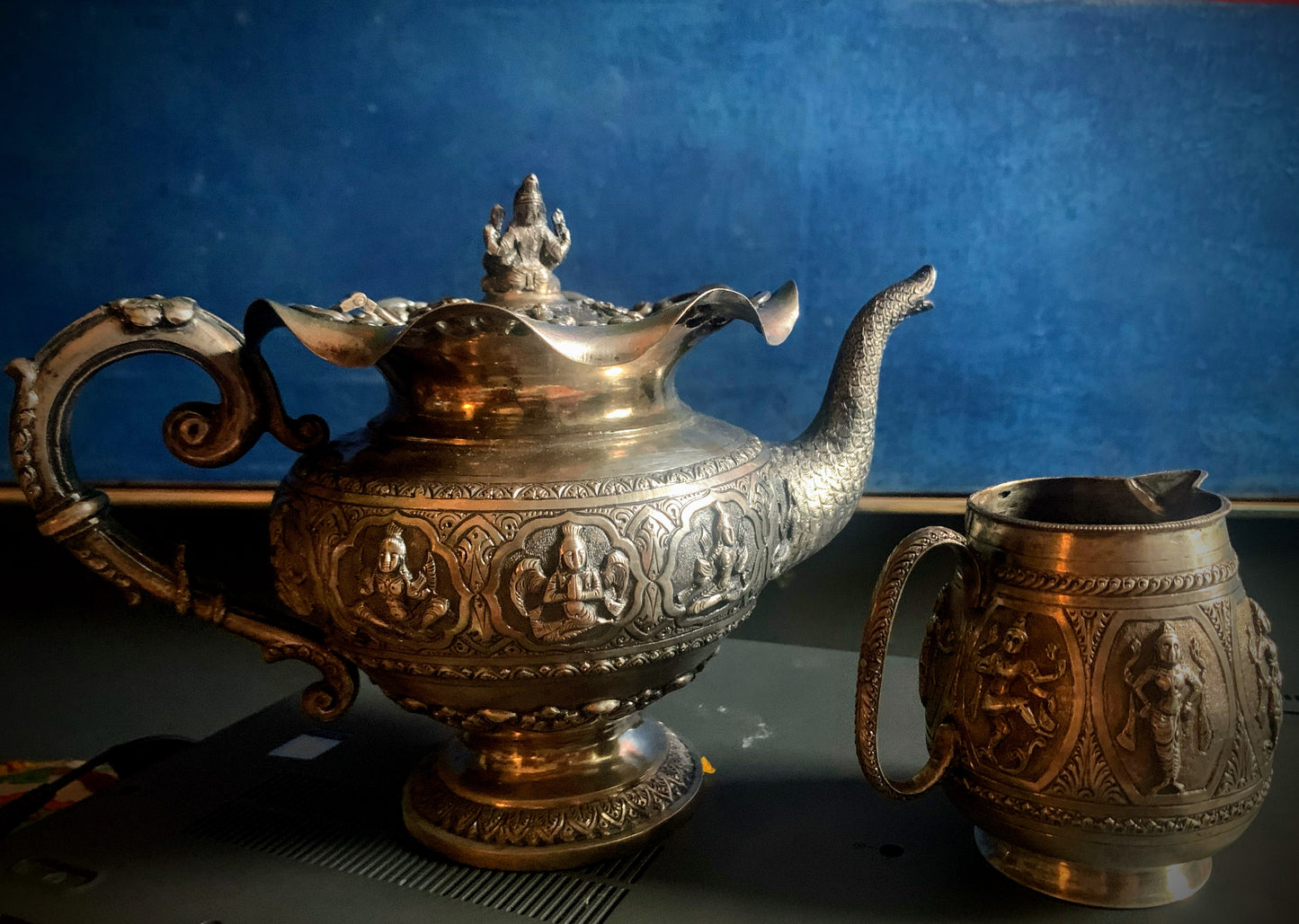 A silver tea set