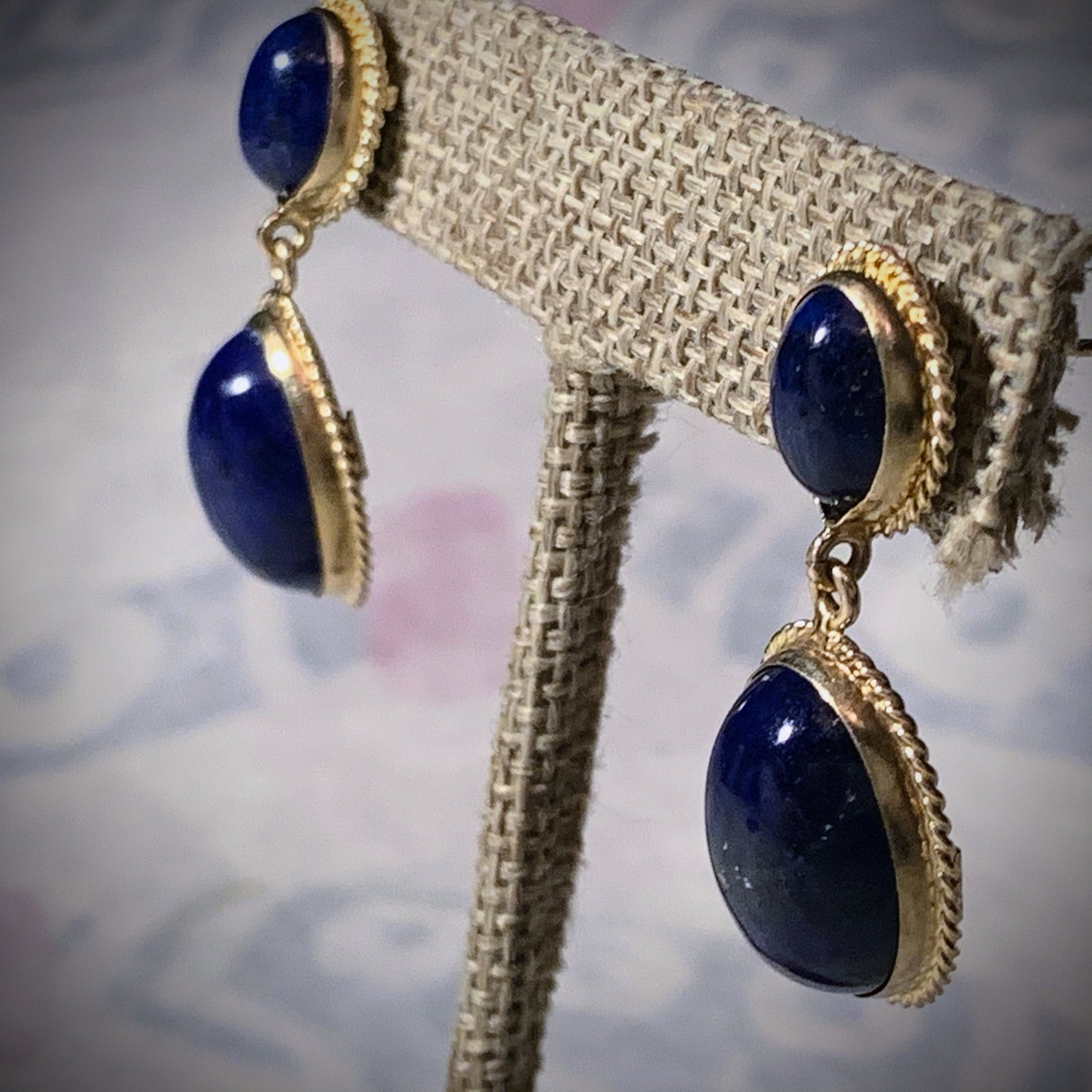 Lapis lazuli gold earrings