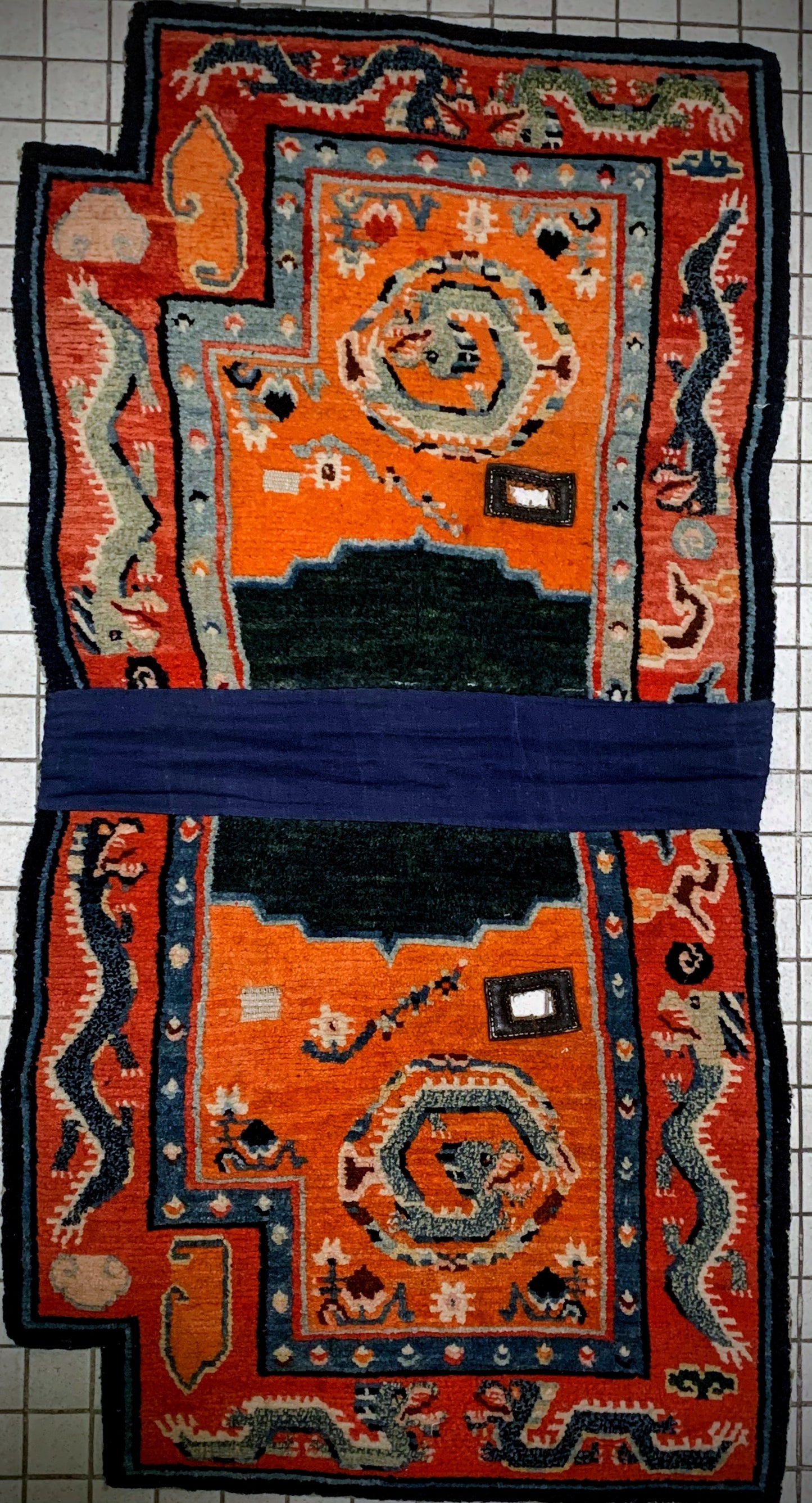 Antique Tibetan horse carpet