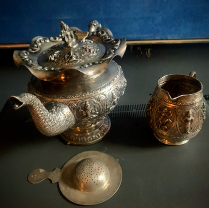 A silver tea set
