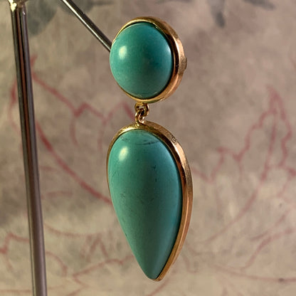 Vintage modern turquoise earrings
