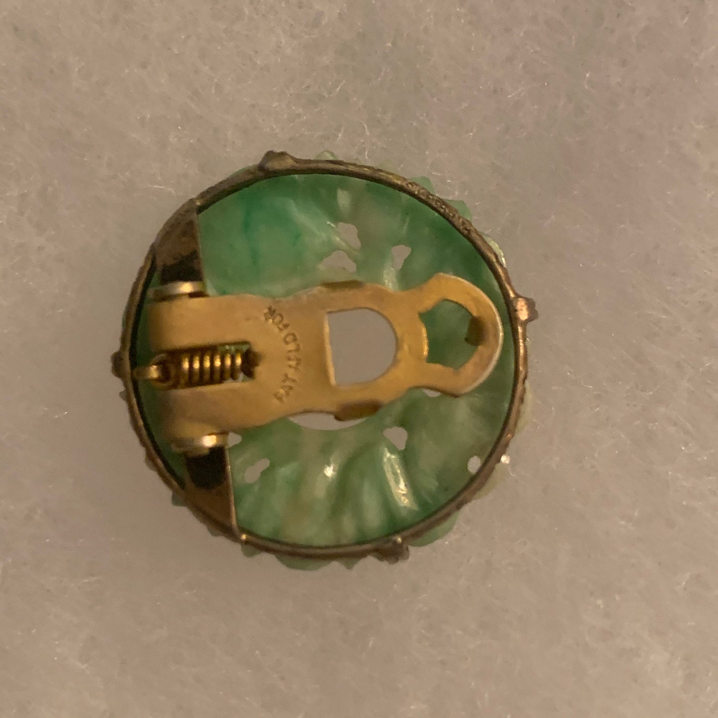 Vintage jade clip
