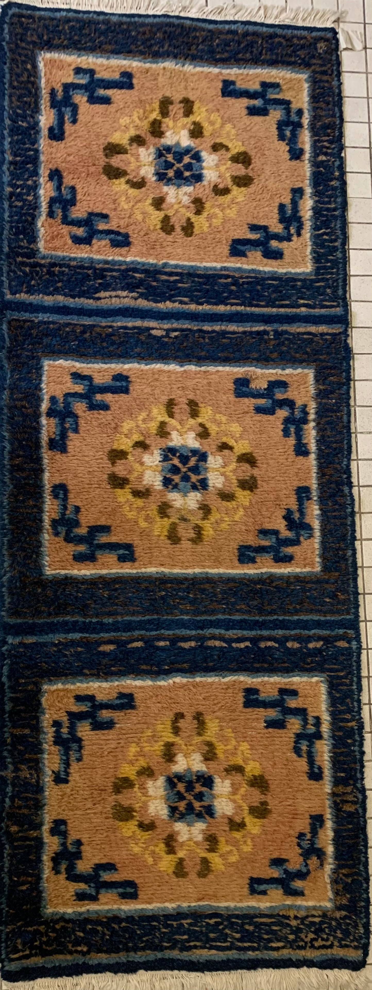 Antique Tibetan monastery rug