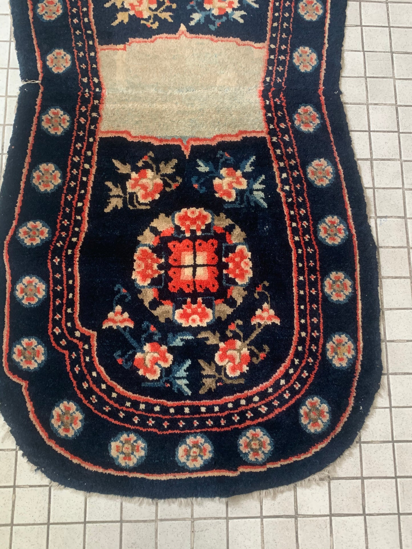 A vintage saddle rug