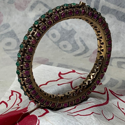 Antique gold bangle bracelet